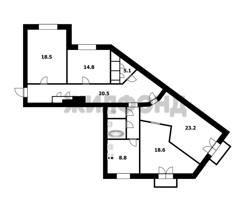 Красный проспект, 157, 4-к квартира